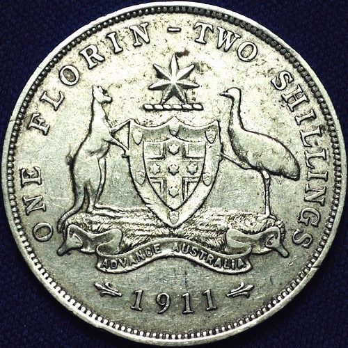 1911 Australian florin reverse