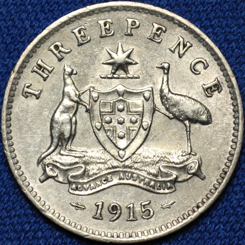 1915 Australian threepence reverse