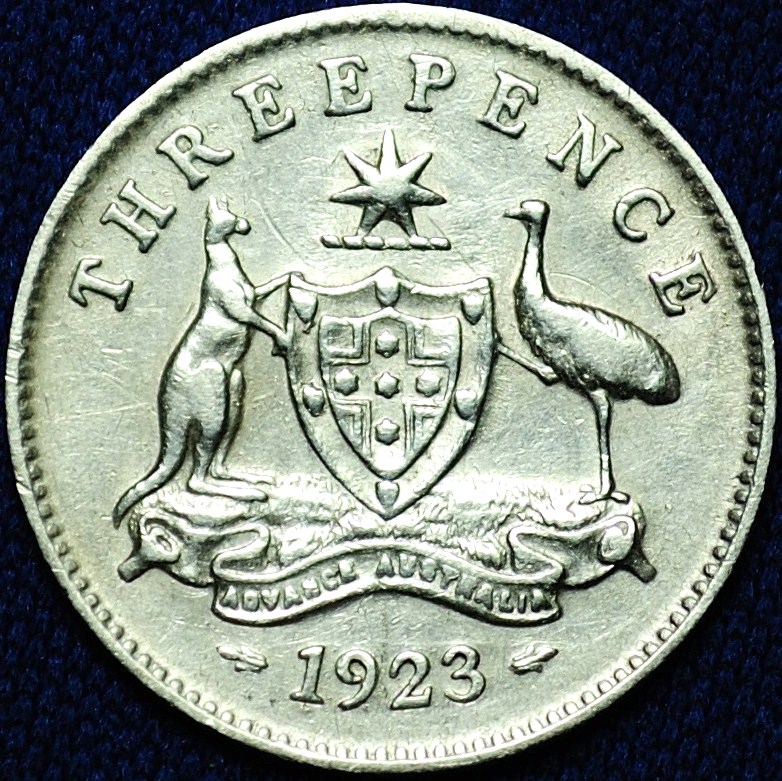 1923 Australian Threepence reverse