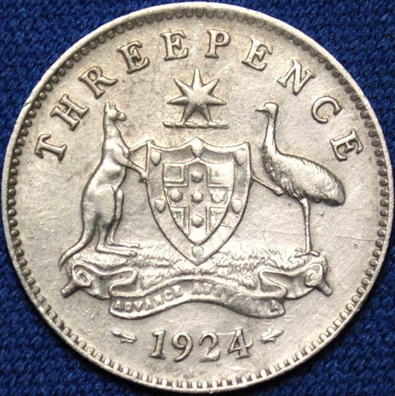 1924 Australian threepence reverse