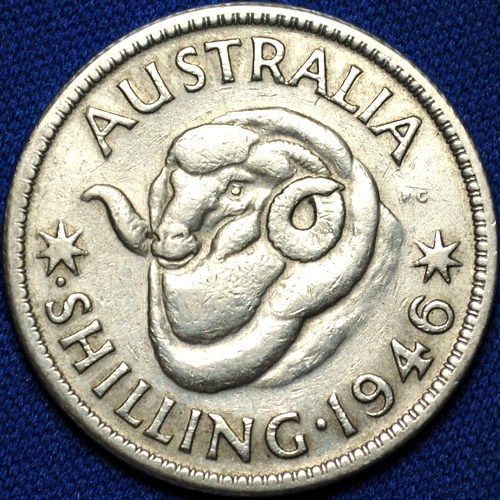 1946 .s Australian shilling reverse