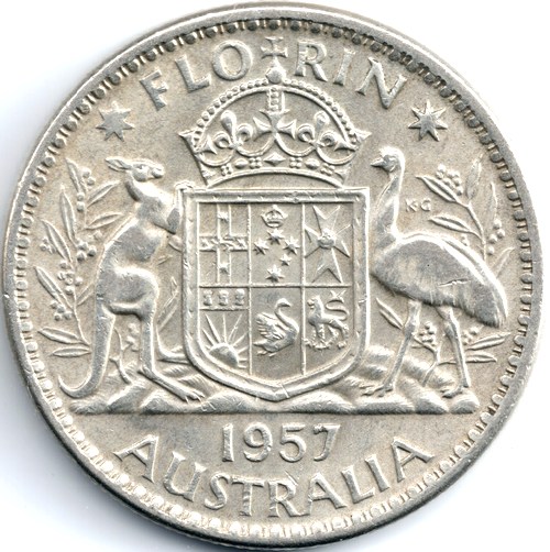 1957 Australian florin
