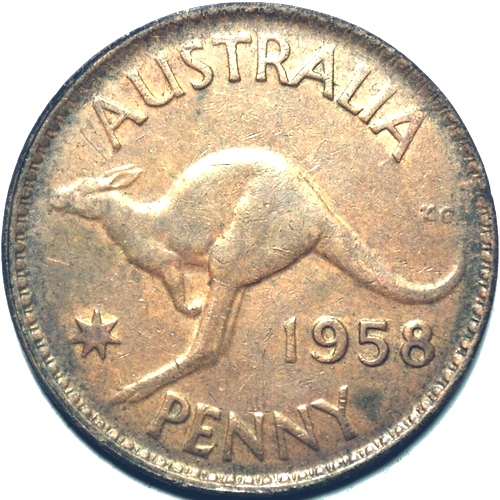 1958 (m) Australian penny