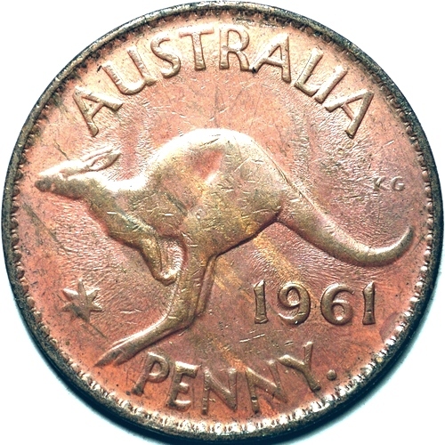 1961 Y. Australian penny reverse