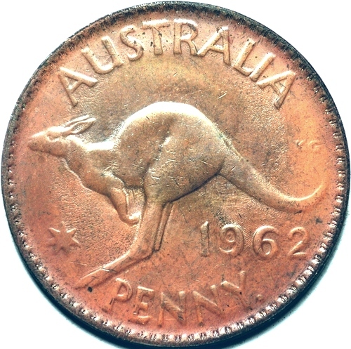 1962 Y. Australian penny reverse