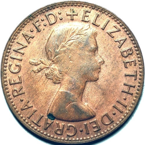 1963 Y. Australian penny obverse