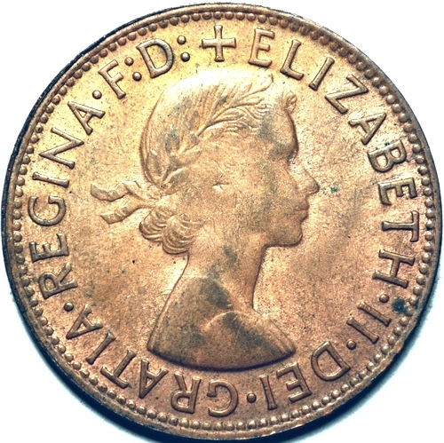 1964 Y. Australian penny obverse