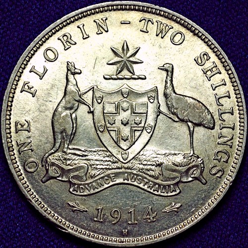1914 h Australian florin reverse